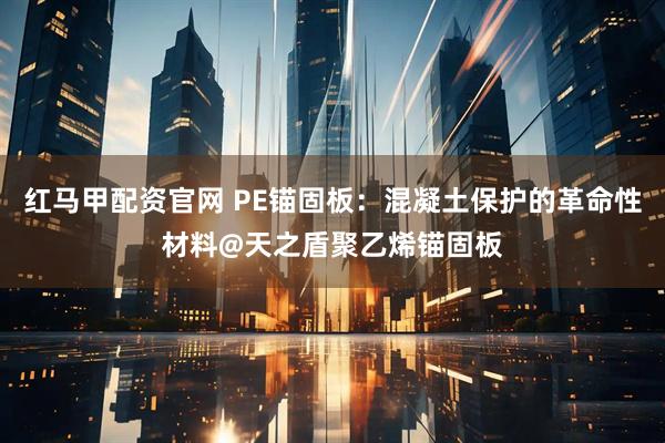红马甲配资官网 PE锚固板：混凝土保护的革命性材料@天之盾聚乙烯锚固板
